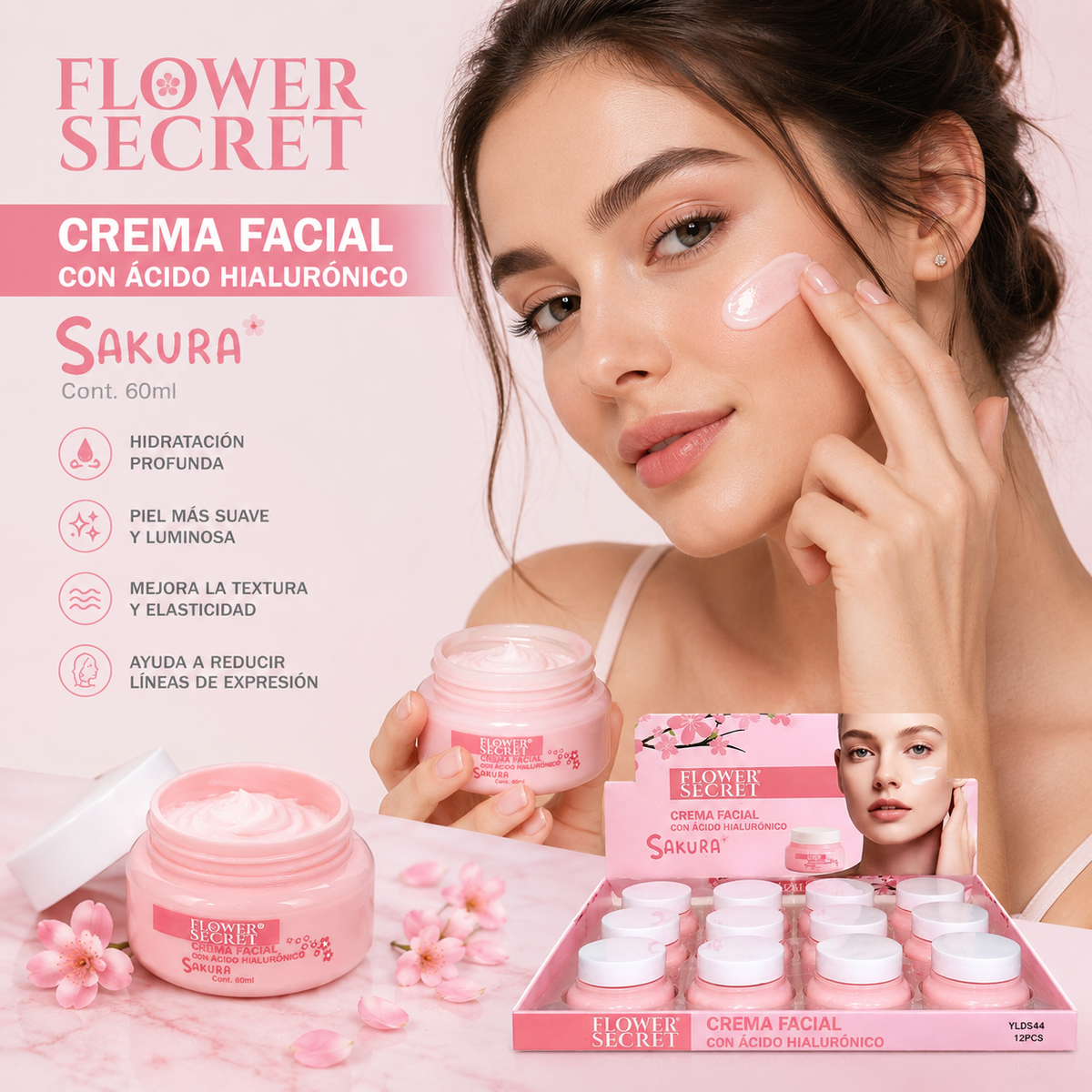Crema Sakura con Ácido Hialurónico