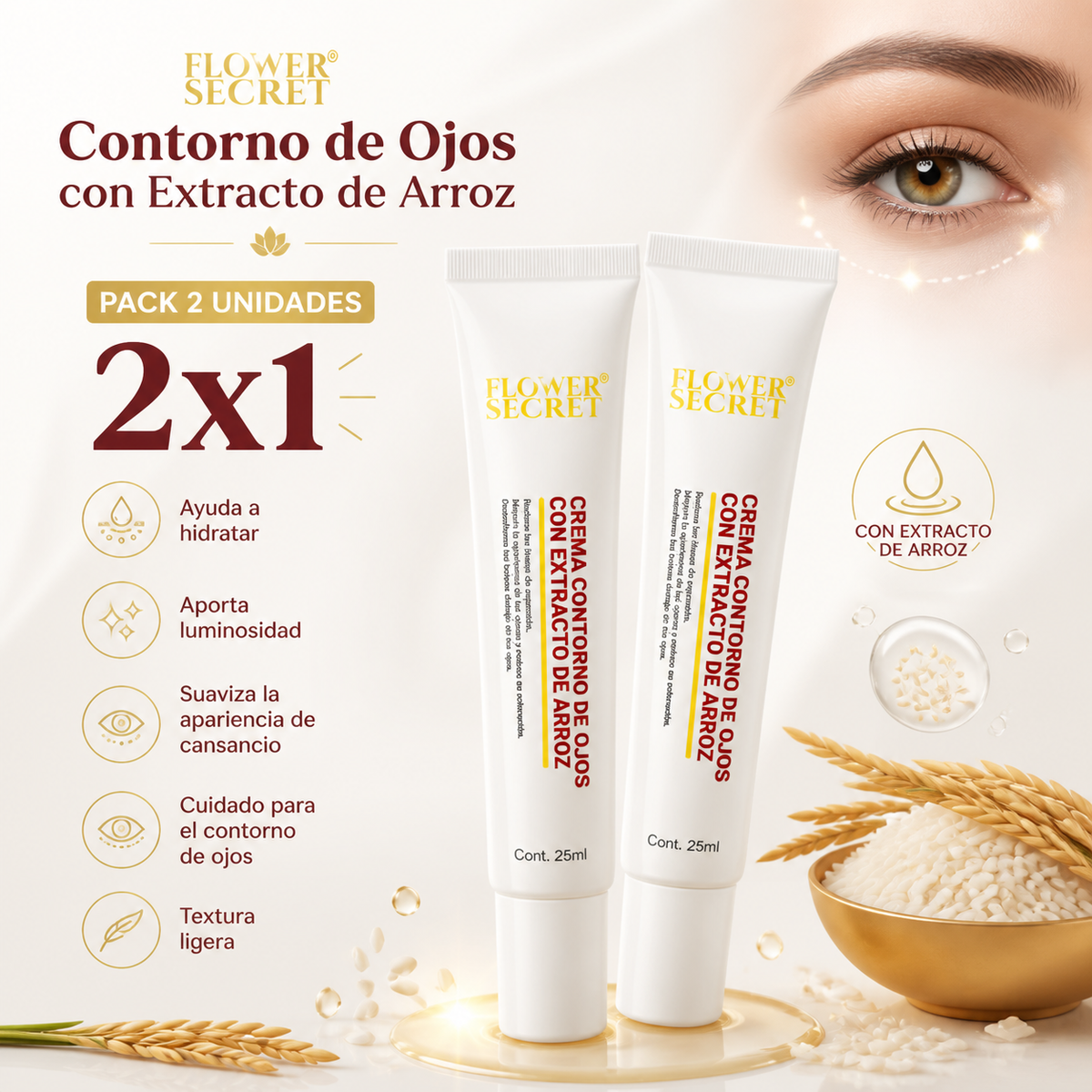 Contorno de Ojos con Arroz (Pack 2x1)