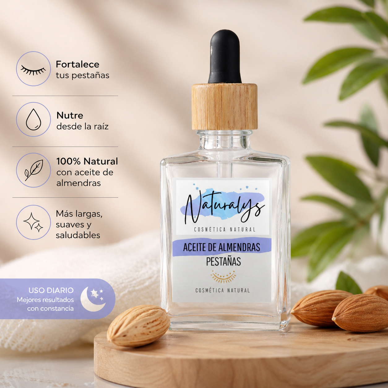 Aceite de Almendras para Pestañas