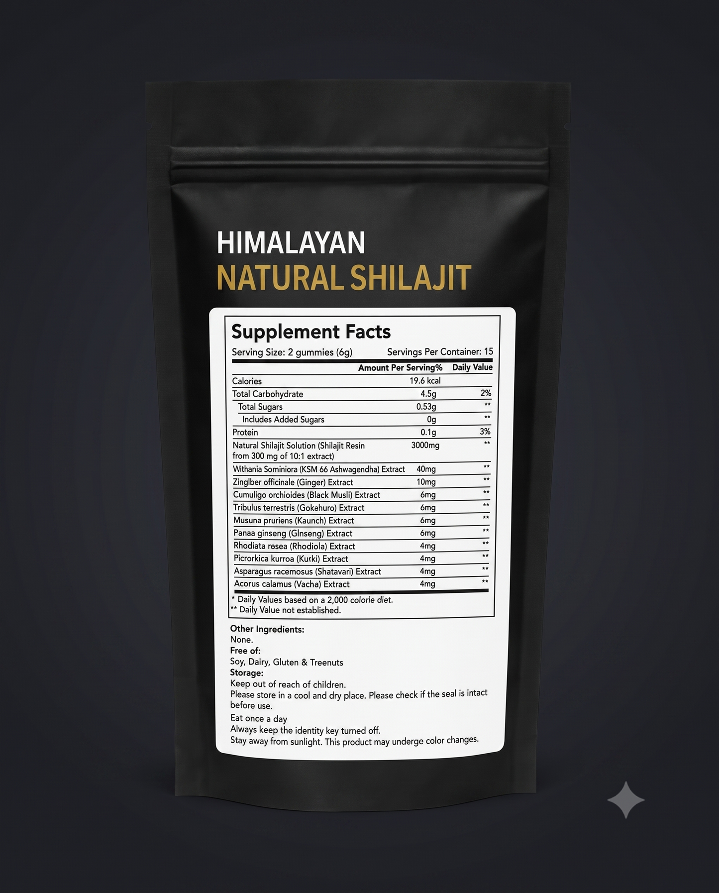Shilajit Himalaya Gummies · Energía y Bienestar · 30 gomitas