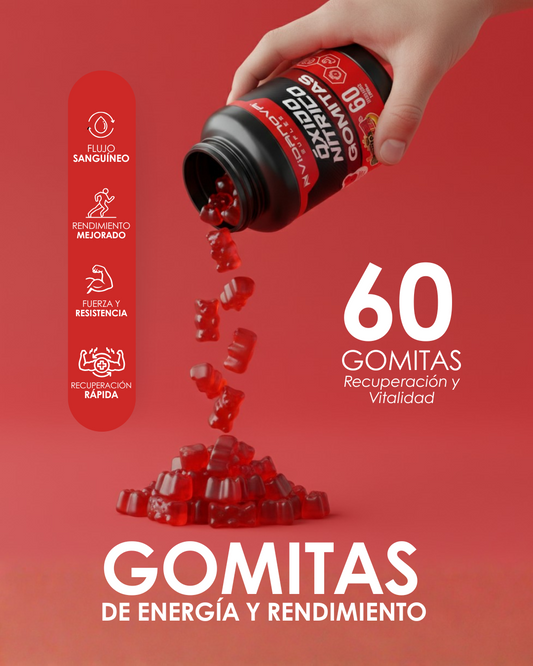 Gomitas de Óxido Nítrico — Energía y Rendimiento (60 gomitas)