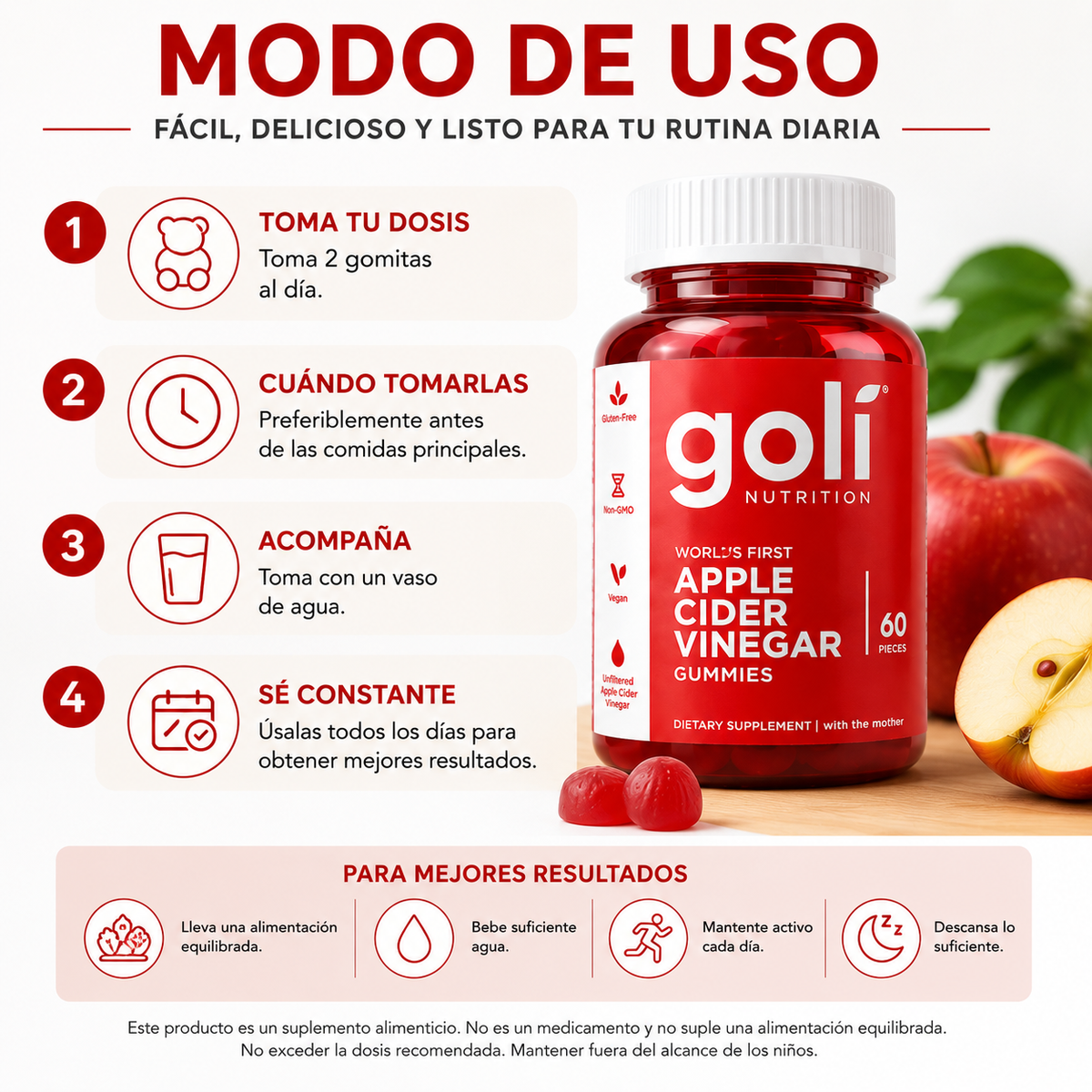 Gomitas Goli con Vinagre de manzana