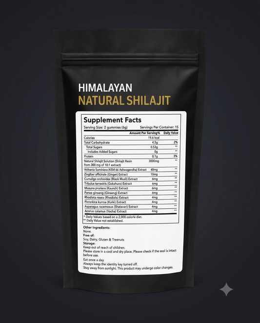 Shilajit Himalaya Gummies · Energía y Bienestar · 30 gomitas