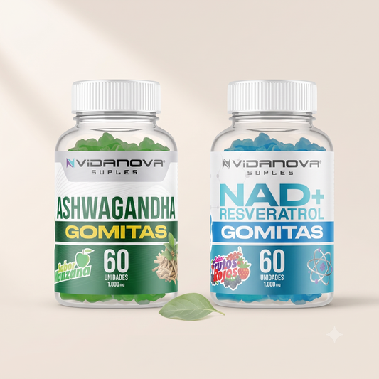 Pack NAD+ & Ashwagandha (Gomitas) — Energía & Calma