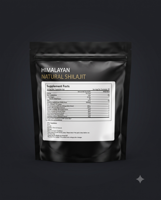 Shilajit Himalaya Gummies · Energía y Bienestar · 60 gomitas