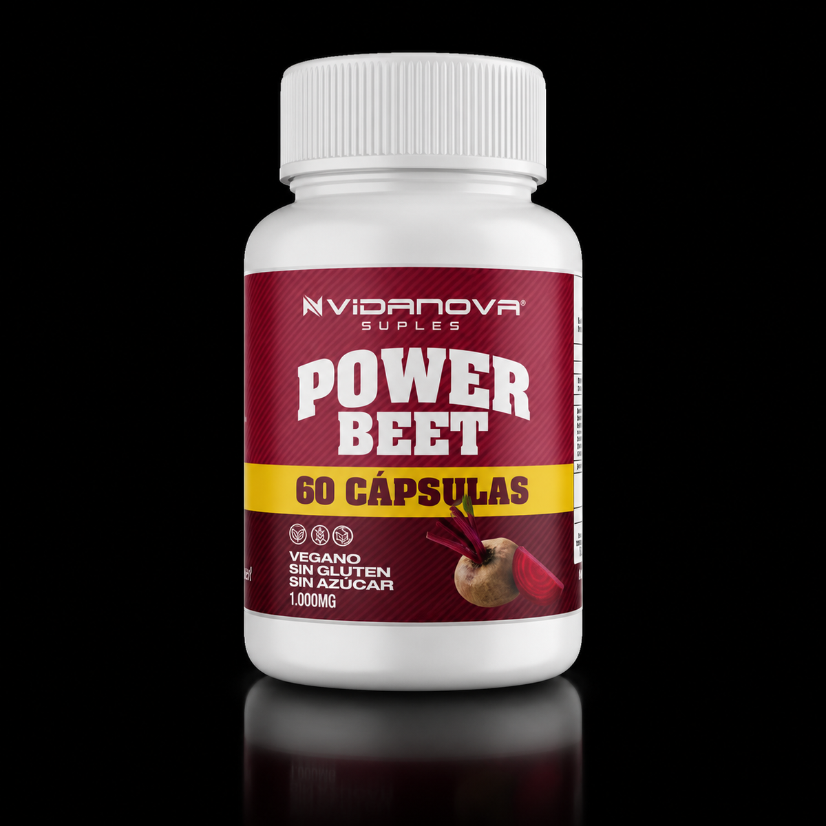 Power Beet · Betarraga · Energía & Resistencia (60 cápsulas)