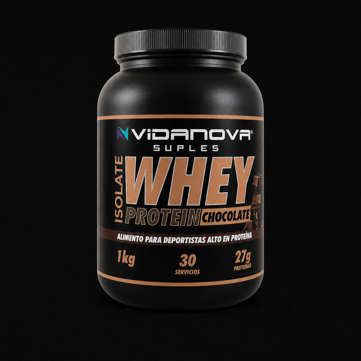 Proteína Whey Isolate Chocolate 1 kg · 27 g de Proteína · Envío Gratis