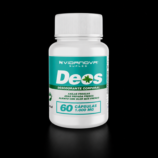 Deos · Desodorante Corporal en Cápsulas · Adiós al Mal Olor (60 cápsulas)